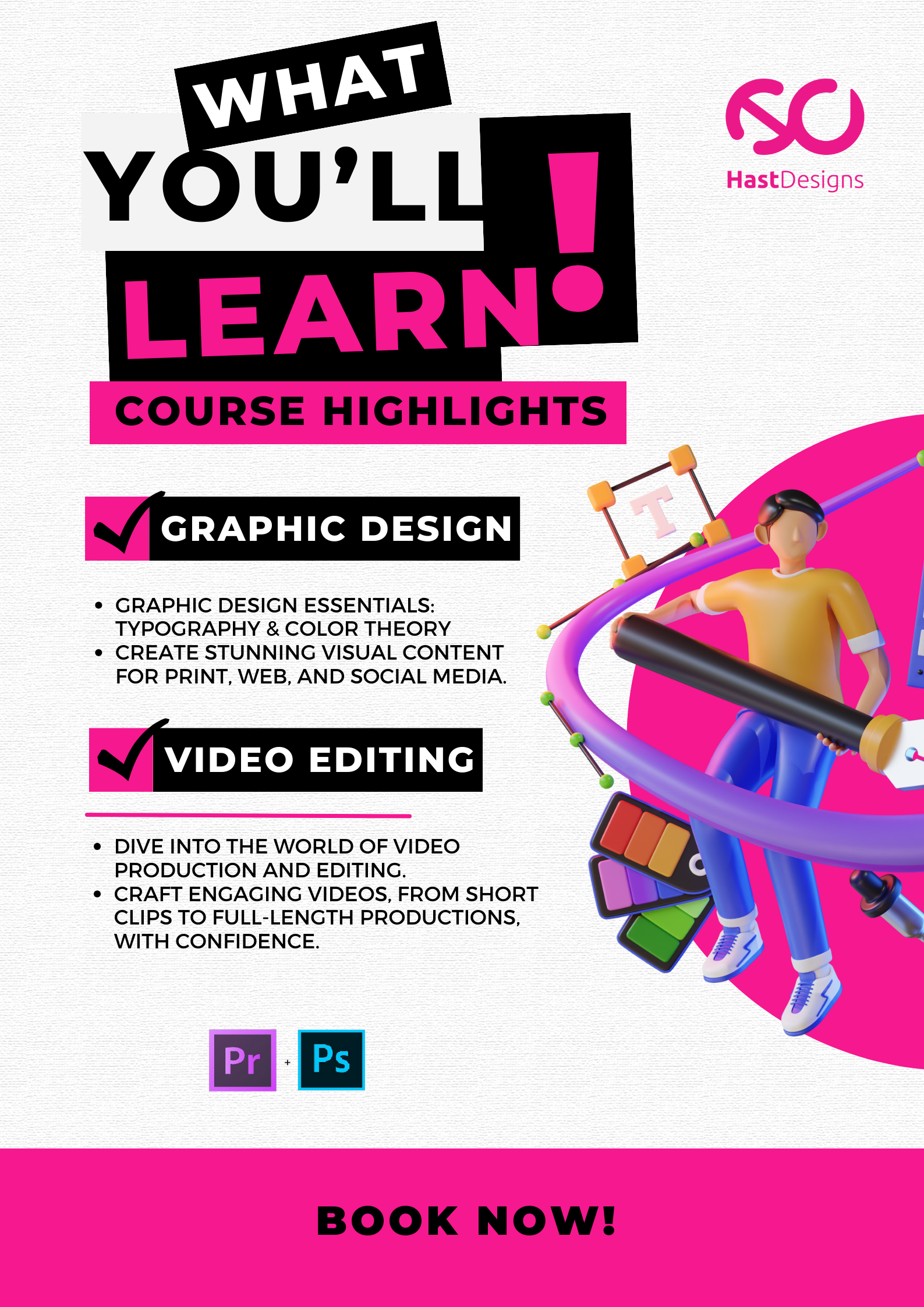 Graphic design Training course with Hast Designs